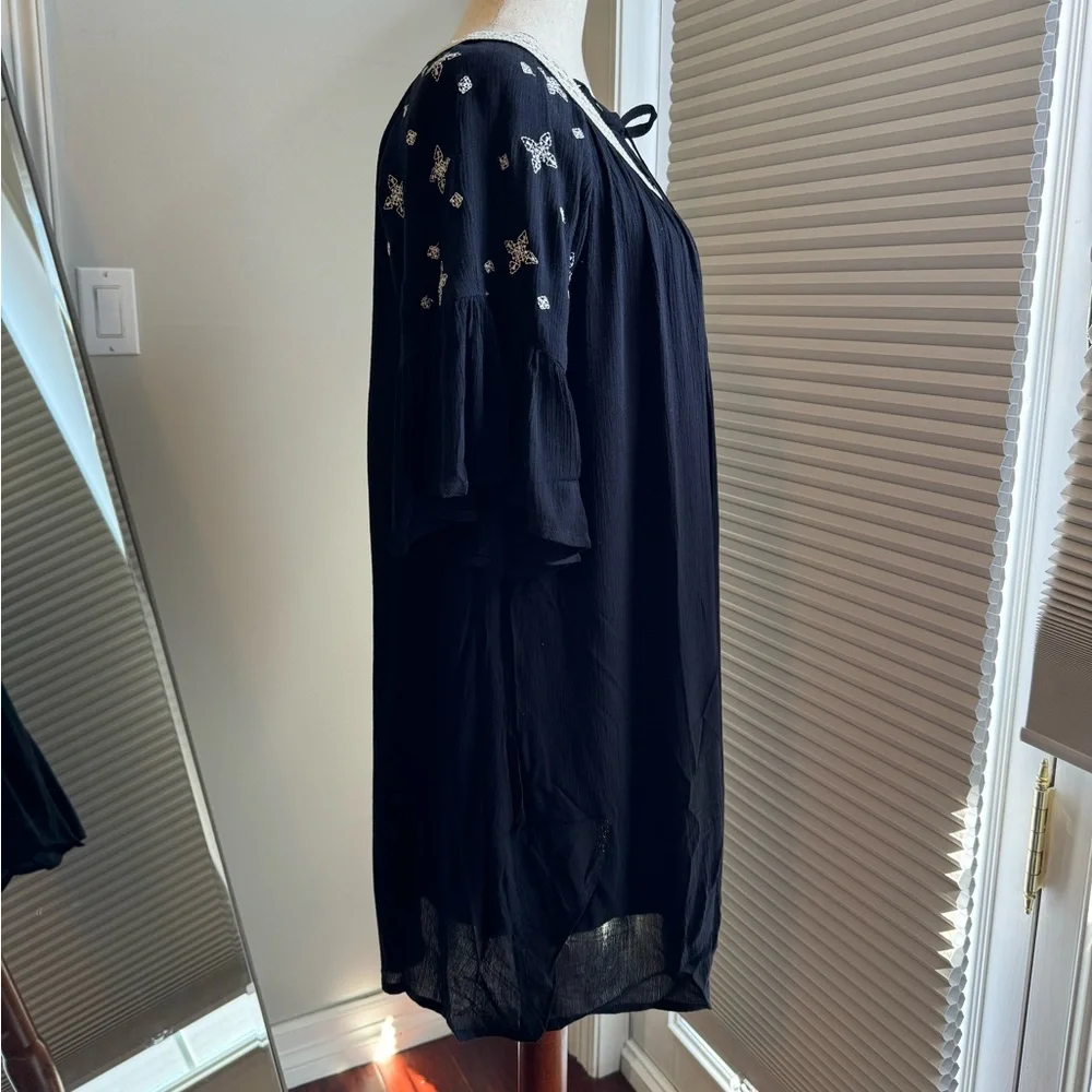 Love Riche | Taupe Boho Bell Sleeved Midi Dress | Small - Picture 5 of 9